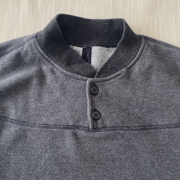 Lululemon Men’s Revolve Henley Sweatshirt Gray XL - Picture 4 of 7